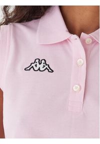 Kappa Polo Logo Tennis 302LR20 Różowy Slim Fit. Typ kołnierza: polo. Kolor: różowy. Materiał: bawełna, syntetyk #2