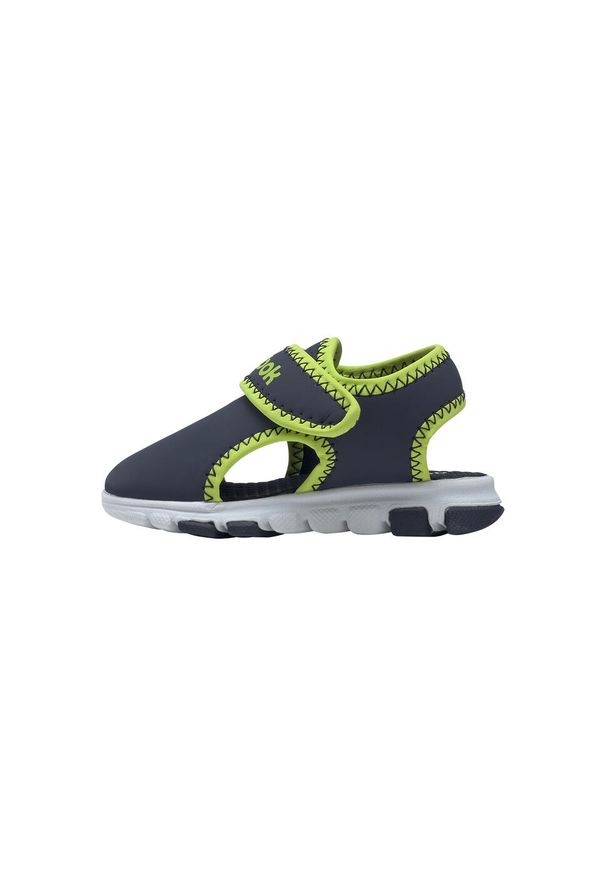 Buty do chodzenia niemowlęce Reebok Wave Glider Iii. Zapięcie: rzepy. Kolor: niebieski, żółty, wielokolorowy. Materiał: guma, syntetyk, materiał. Sport: turystyka piesza