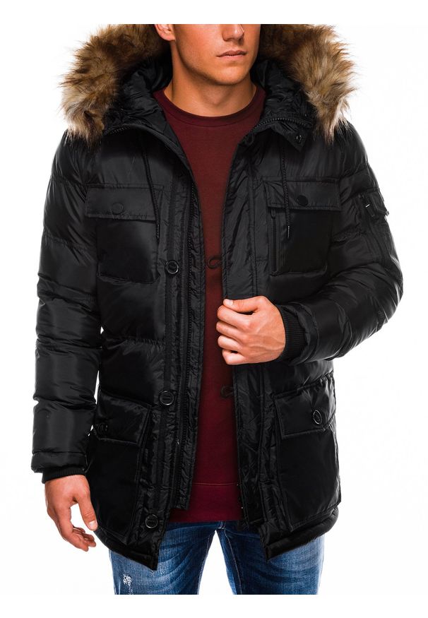 Czarna kurtka Ombre Clothing na zimę