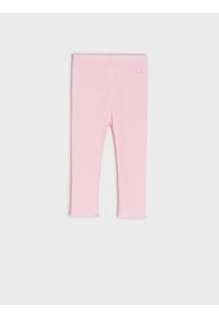 Sinsay - Legginsy - różowy. Kolor: różowy. Materiał: dzianina