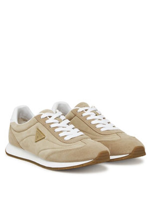 Guess Sneakersy FLJJO2 LEA12 Beżowy. Kolor: beżowy. Materiał: materiał