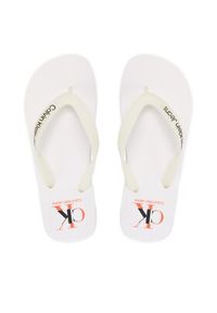 Calvin Klein Jeans Japonki Beach Sandal Logo YM0YM00656 Biały. Kolor: biały #3