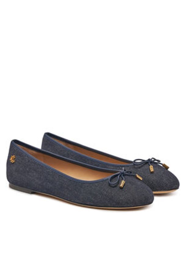 Lauren Ralph Lauren - LAUREN RALPH LAUREN Baleriny Jayna 802962175001 Granatowy. Kolor: niebieski. Materiał: materiał