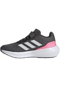 Adidas - Buty adidas RunFalcon 3.0 El K Jr HP5873 czarne. Okazja: na co dzień. Zapięcie: rzepy. Kolor: czarny. Materiał: materiał, syntetyk, guma. Szerokość cholewki: normalna. Model: Adidas Cloudfoam. Sport: bieganie #5