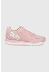 DKNY - Dkny sneakersy kolor różowy. Nosek buta: okrągły. Zapięcie: sznurówki. Kolor: różowy. Materiał: guma
