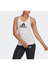 Koszulka fitness damska Adidas bez rękawów. Materiał: materiał, poliester. Długość rękawa: bez rękawów. Sport: fitness