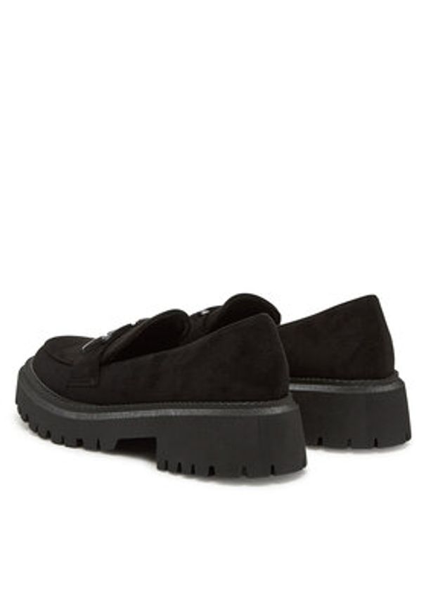 DeeZee Loafersy LE601-5 Czarny. Kolor: czarny. Materiał: materiał