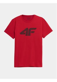 4f - 4F T-Shirt 4FAW23TTSHM0877 Czerwony Regular Fit. Kolor: czerwony. Materiał: bawełna #6