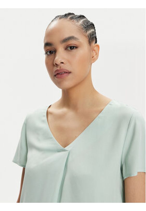 Vero Moda Bluzka Brit 10285552 Zielony Loose Fit. Kolor: zielony. Materiał: wiskoza