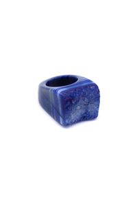Brazi Druse Jewelry - Pierścionek Agat Druza Niebieski rozmiar 15. Kolor: niebieski. Kamień szlachetny: agat