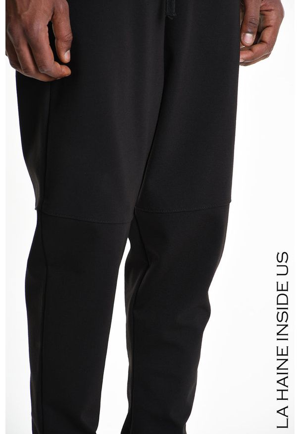 La Haine Inside Us Spodnie | 3M M1165 | Mężczyzna | Czarny. Okazja: na co dzień. Kolor: czarny. Materiał: wiskoza, poliamid, elastan. Styl: casual, elegancki