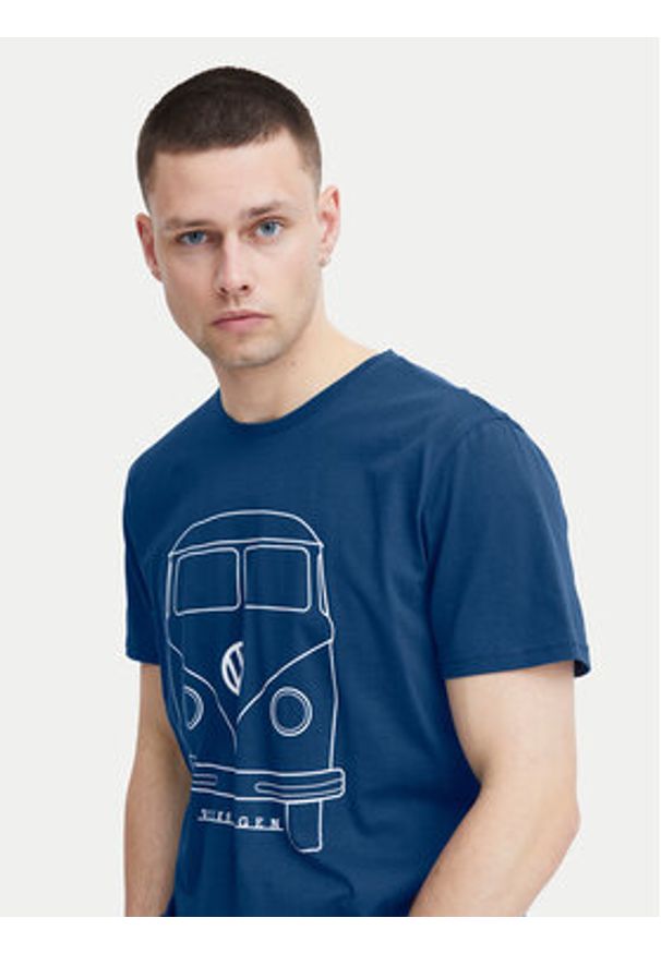 Blend T-Shirt 20716993 Niebieski Regular Fit. Kolor: niebieski. Materiał: bawełna