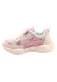 American Club Modne Halograficzne Buty Sportowe ES23/21 różowe. Kolor: różowy. Materiał: materiał #3