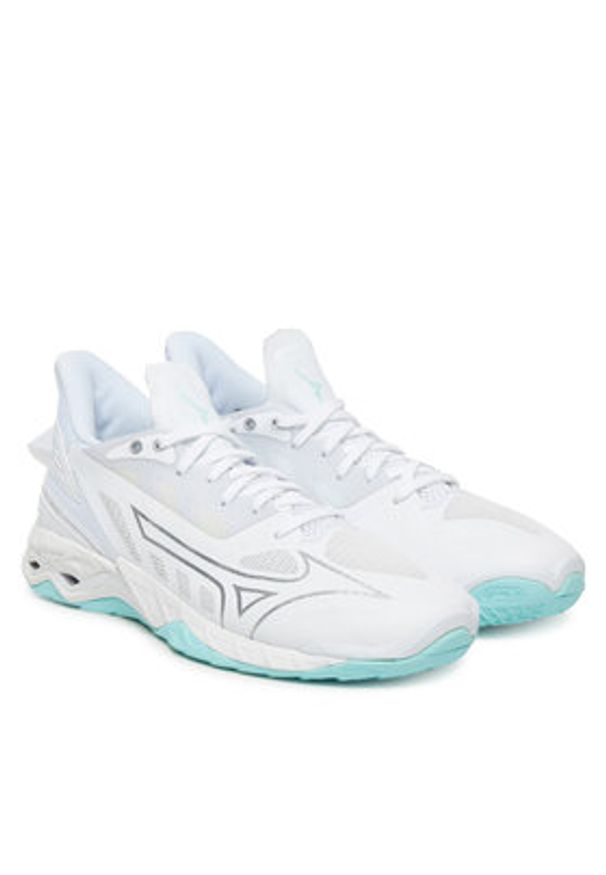 Mizuno Buty halowe Wave Mirage 5 X1GB2350 Biały. Kolor: biały. Materiał: skóra. Model: Mizuno Wave