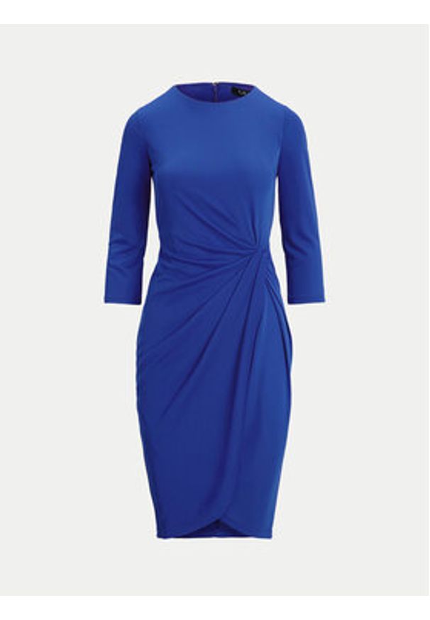 Lauren Ralph Lauren - LAUREN RALPH LAUREN Sukienka codzienna 250957709001 Niebieski Regular Fit. Okazja: na co dzień. Kolor: niebieski. Materiał: syntetyk. Typ sukienki: proste. Styl: casual