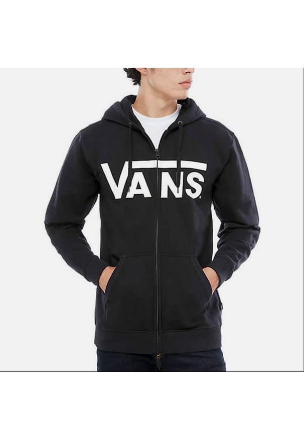 Vans - Bluza z Kapturem Classic Zip II Rozmiar S Czarny - VN0A456CY28. Typ kołnierza: kaptur. Kolor: czarny. Długość rękawa: długi rękaw. Długość: długie