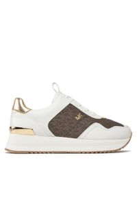 MICHAEL Michael Kors Sneakersy Raina Trainer 43R4RNFSAB Brązowy. Kolor: biały. Materiał: skóra #1