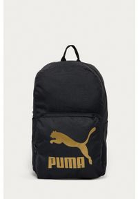 Puma Plecak 78004 damski kolor czarny duży z nadrukiem. Kolor: czarny. Wzór: nadruk