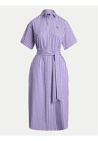 Polo Ralph Lauren Sukienka koszulowa 211959911002 Fioletowy Regular Fit. Typ kołnierza: polo. Kolor: fioletowy. Materiał: bawełna. Typ sukienki: koszulowe #4