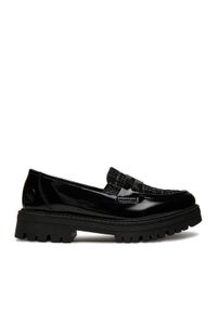Rieker Loafersy 47550-00 Czarny. Kolor: czarny. Materiał: syntetyk, materiał