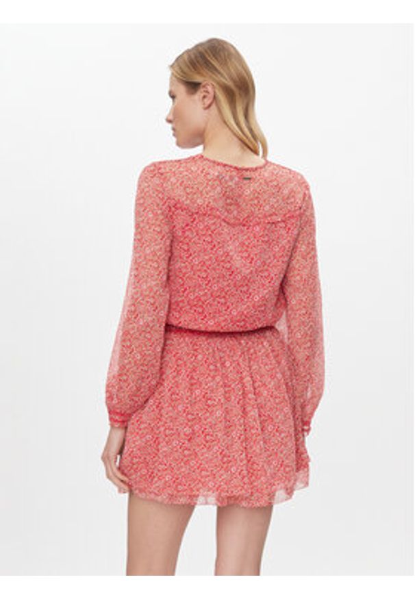 Pepe Jeans Sukienka letnia Bridget PL953440 Różowy Regular Fit. Kolor: różowy. Materiał: syntetyk. Sezon: lato