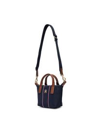 TOMMY HILFIGER - Tommy Hilfiger Torebka Popette Micro Tote Corp AW0AW18552 Granatowy. Kolor: niebieski #5
