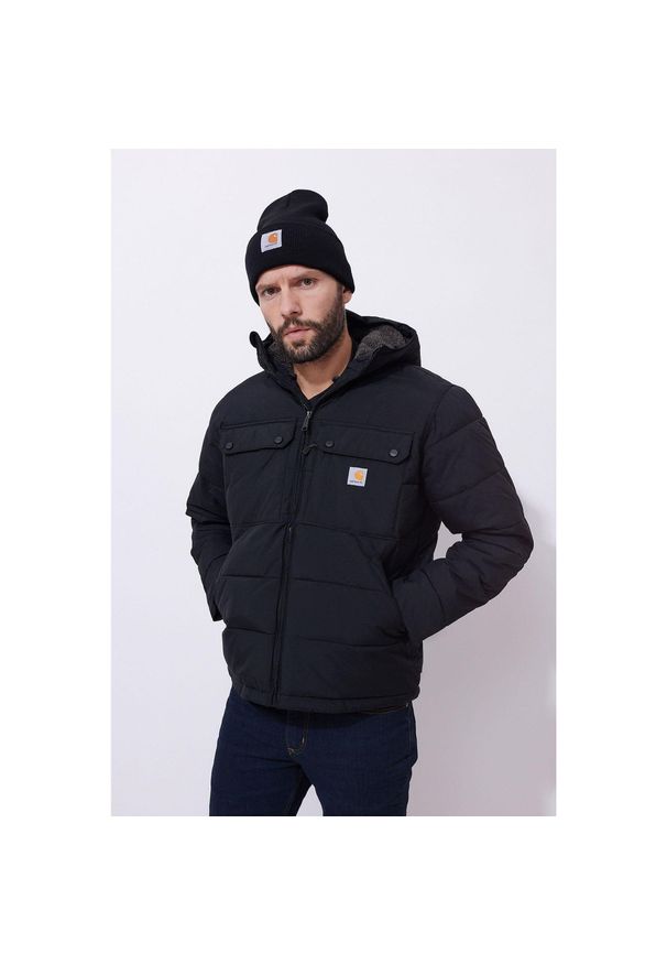 Kurtka zimowa męska Carhartt Montana puchowa. Kolor: czarny. Materiał: puch. Sezon: zima