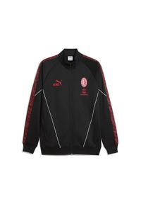 Puma - Męska kurtka AC Milan KING Anthem PUMA Black For All Time Red. Kolor: czerwony, wielokolorowy, czarny. Sport: bieganie