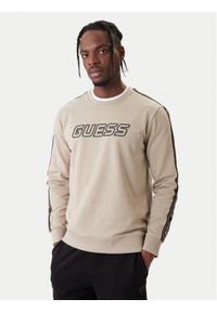 Guess Bluza Z4GQ24 K6ZS1 Beżowy Regular Fit. Kolor: beżowy. Materiał: bawełna #1