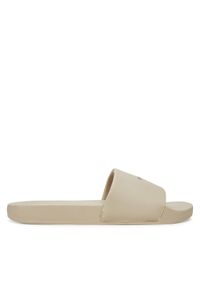 Calvin Klein Klapki Pool Slide W/ Ck Square HM0HM01754 Écru. Materiał: skóra