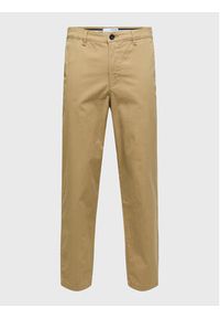 Selected Homme Spodnie materiałowe X-Miles 16085174 Brązowy Slim Tapered Fit. Kolor: brązowy. Materiał: bawełna #3