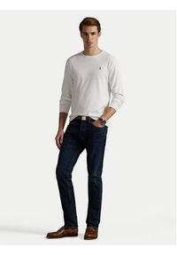 Polo Ralph Lauren Longsleeve 710760121 Biały Slim Fit. Typ kołnierza: polo. Kolor: biały. Materiał: bawełna. Długość rękawa: długi rękaw