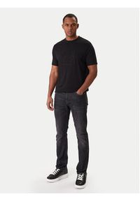 Karl Lagerfeld - KARL LAGERFELD T-Shirt 755052 561224 Czarny Regular Fit. Typ kołnierza: dekolt w karo. Kolor: czarny. Materiał: syntetyk #4