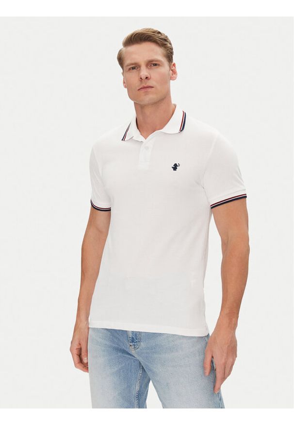 Save The Duck Polo DR0136M BATE20 Biały Regular Fit. Typ kołnierza: polo. Kolor: biały. Materiał: bawełna