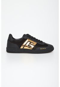Balmain - Sneakersy damskie skórzane BALMAIN. Materiał: skóra