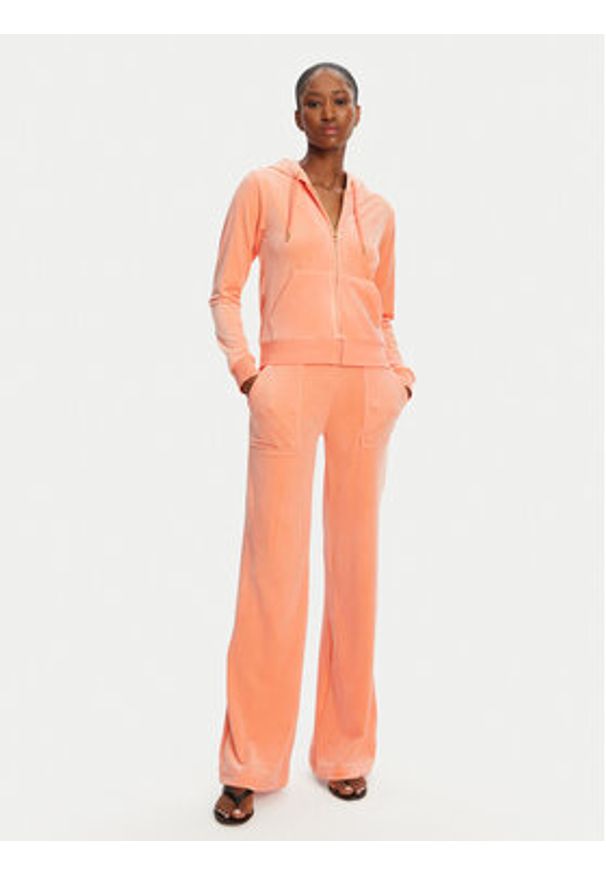 Juicy Couture Bluza Robertson JCAP176 Pomarańczowy Slim Fit. Kolor: pomarańczowy. Materiał: syntetyk