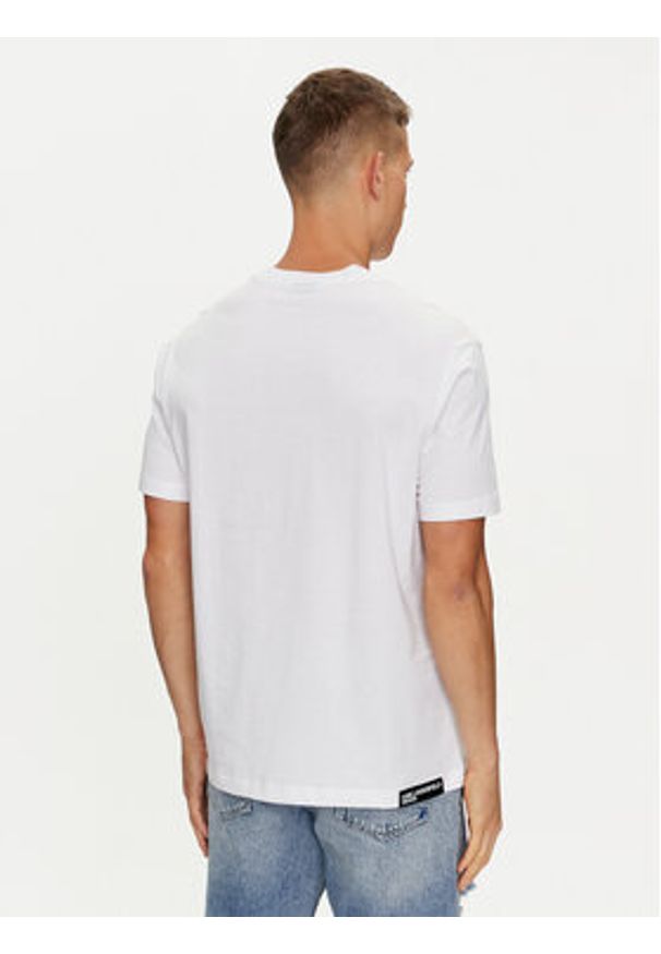 Karl Lagerfeld Jeans T-Shirt 241D1708 Czarny Regular Fit. Kolor: czarny. Materiał: bawełna