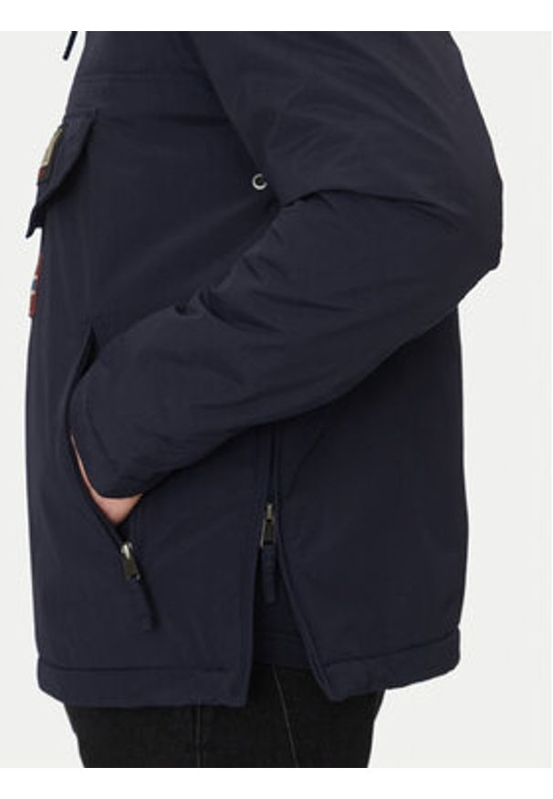 Napapijri Kurtka anorak Rainforest Pocket 2 NP0A4GMD Granatowy Regular Fit. Kolor: niebieski. Materiał: syntetyk