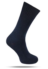 His Story - Ciepłe Wełniane Skarpetki Zimowe - Kolor Granatowy. Kolor: niebieski. Materiał: wełna, elastan, poliamid #1