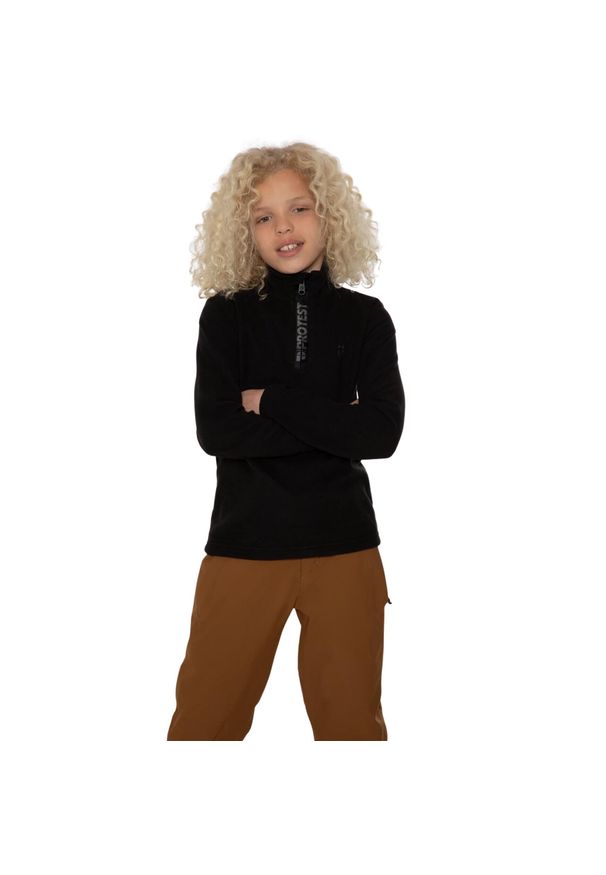 Dziecięcy polar 1/4 zip Protest Perfecty. Kolor: czarny. Materiał: polar. Sezon: zima. Sport: narciarstwo