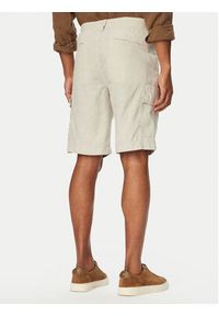 BOSS Szorty materiałowe Sisla 50559366 Szary jasny Relaxed Fit. Kolor: szary. Materiał: len #2