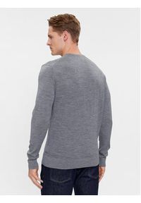 Calvin Klein Sweter K10K110423 Szary Slim Fit. Kolor: szary. Materiał: wełna