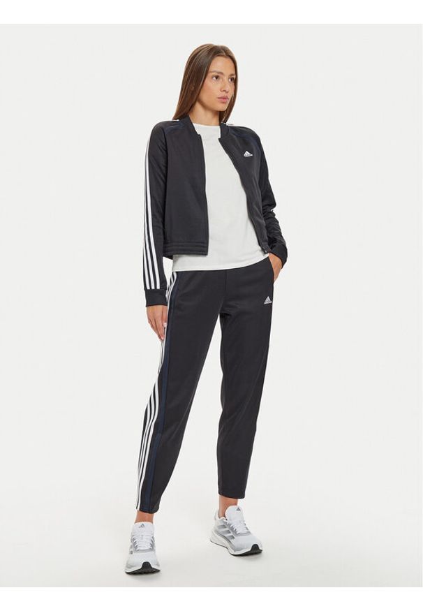 Adidas - adidas Dres Teamsport IX1106 Czarny Slim Fit. Kolor: czarny. Materiał: bawełna