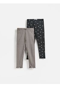 Reserved - Bawełniane legginsy 2 pack - wielobarwny. Materiał: bawełna #1