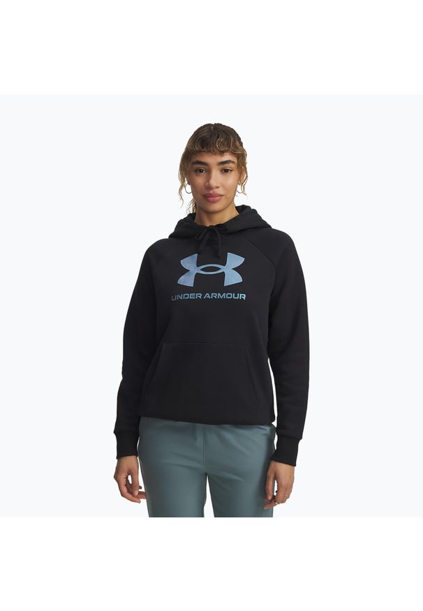 Bluza Under Armour Rival Fleece Piped HZ Hoodie. Kolor: czarny. Sport: fitness