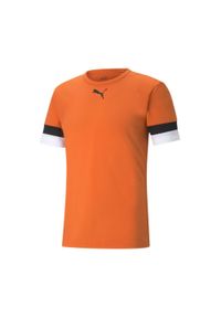 Puma - Koszulka piłkarska męska PUMA teamRISE Jersey. Kolor: pomarańczowy. Materiał: jersey. Sport: piłka nożna #1