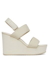 Calvin Klein Jeans Sandały Wedge Sandal Webbing In YW0YW01790 Szary. Kolor: szary. Materiał: materiał