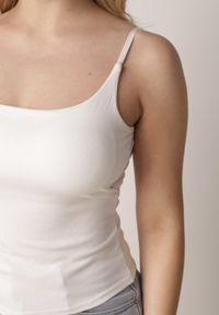 Born2be - Biały Wiskozowy Top z Podwójnymi Ramiączkami Hendrea. Okazja: na co dzień. Kolor: biały. Materiał: wiskoza. Długość rękawa: na ramiączkach. Styl: casual, elegancki #3