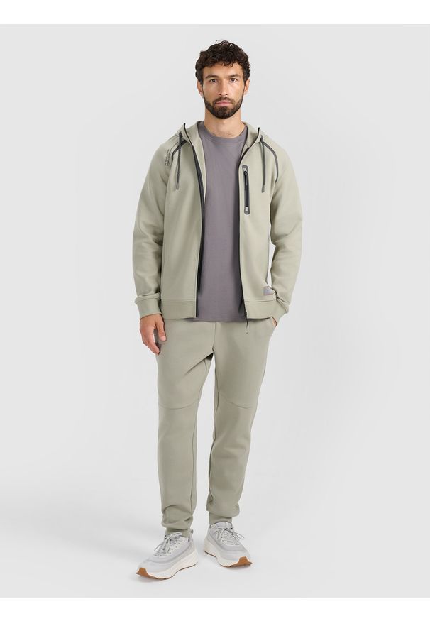 4f - 4F Spodnie dresowe joggery męskie - zielone XXL. Kolor: turkusowy. Materiał: dresówka