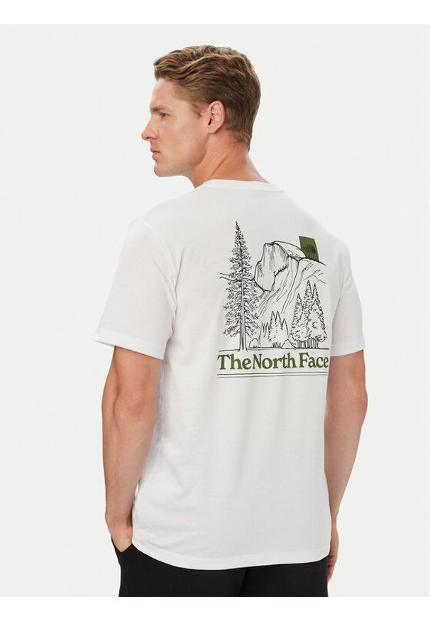 The North Face T-Shirt Monte Reg Ss NF0A8JAV Biały Regular Fit. Kolor: biały. Materiał: bawełna